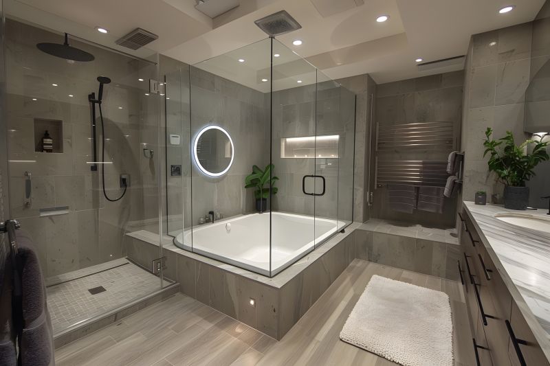 Glass Shower Bathtub Combo